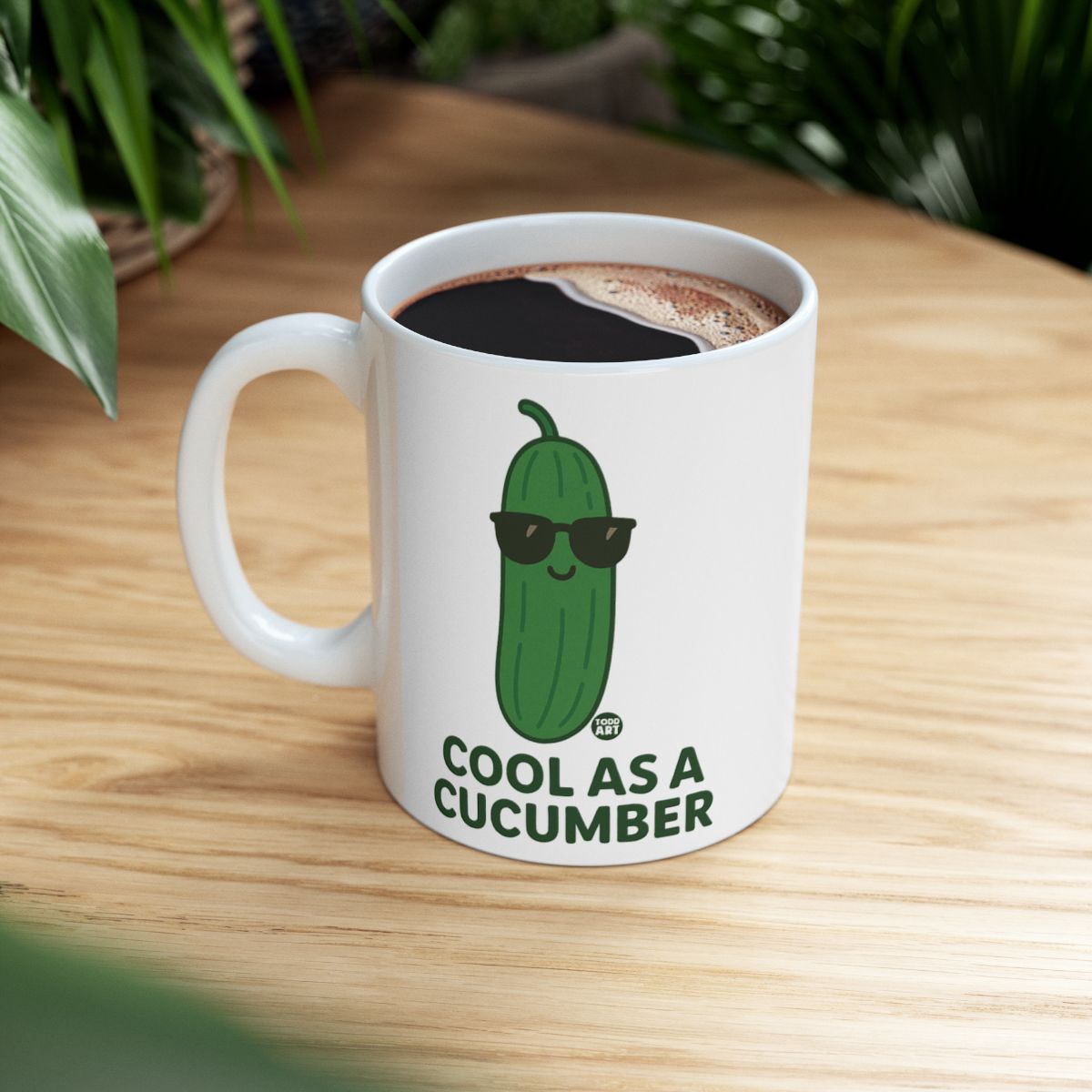 Cool as a Cucumber Coffee Mug with Funny Design
