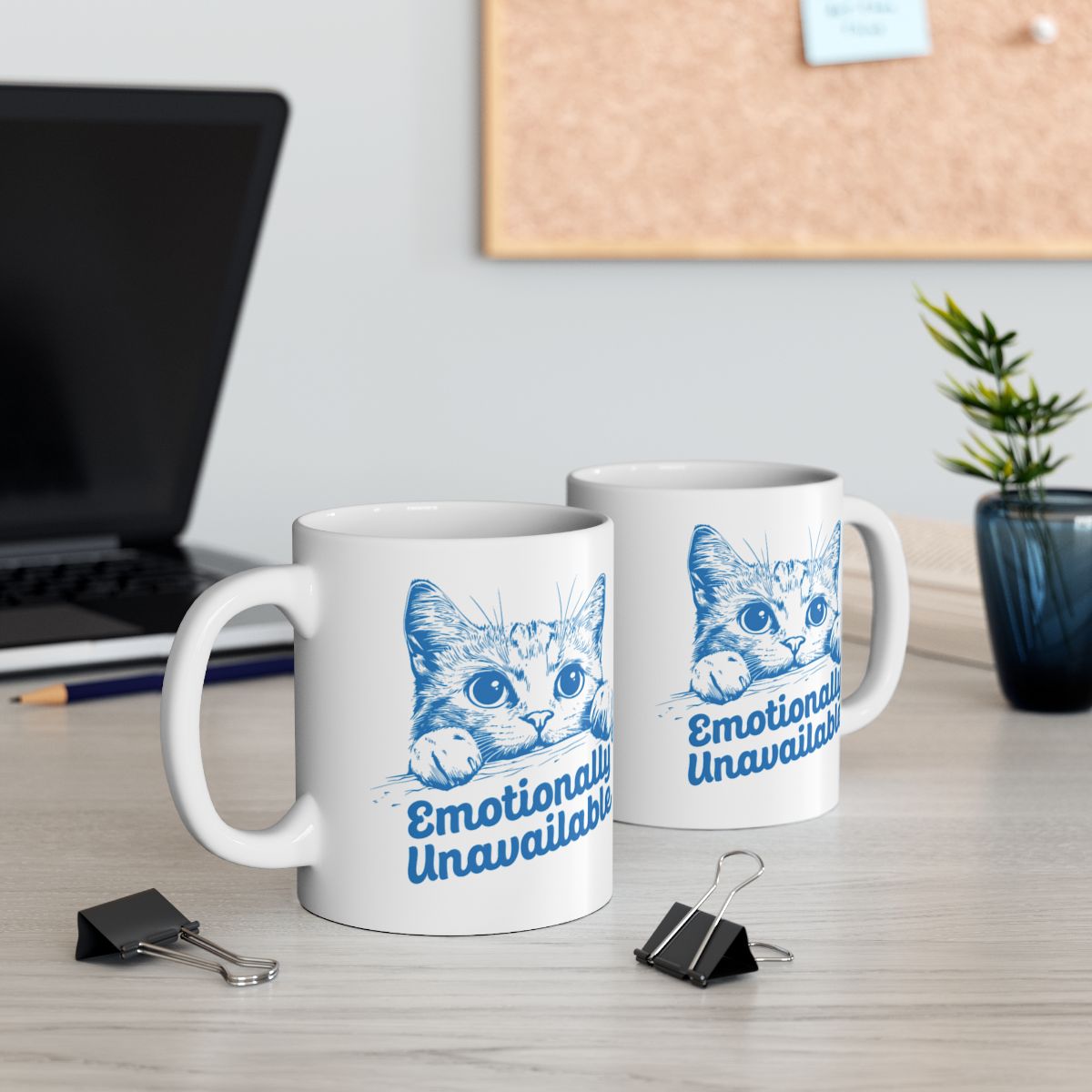 Emotionally Unavailable Cat Design Mug for Coffee Lovers