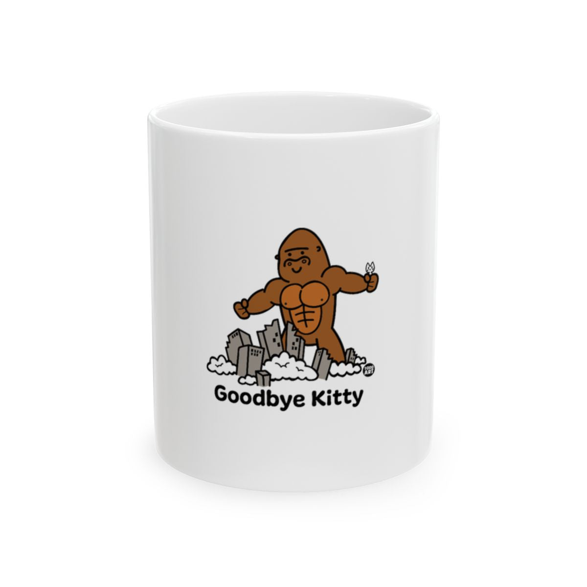 Goodbye Kitty Muscle Character Art Mug