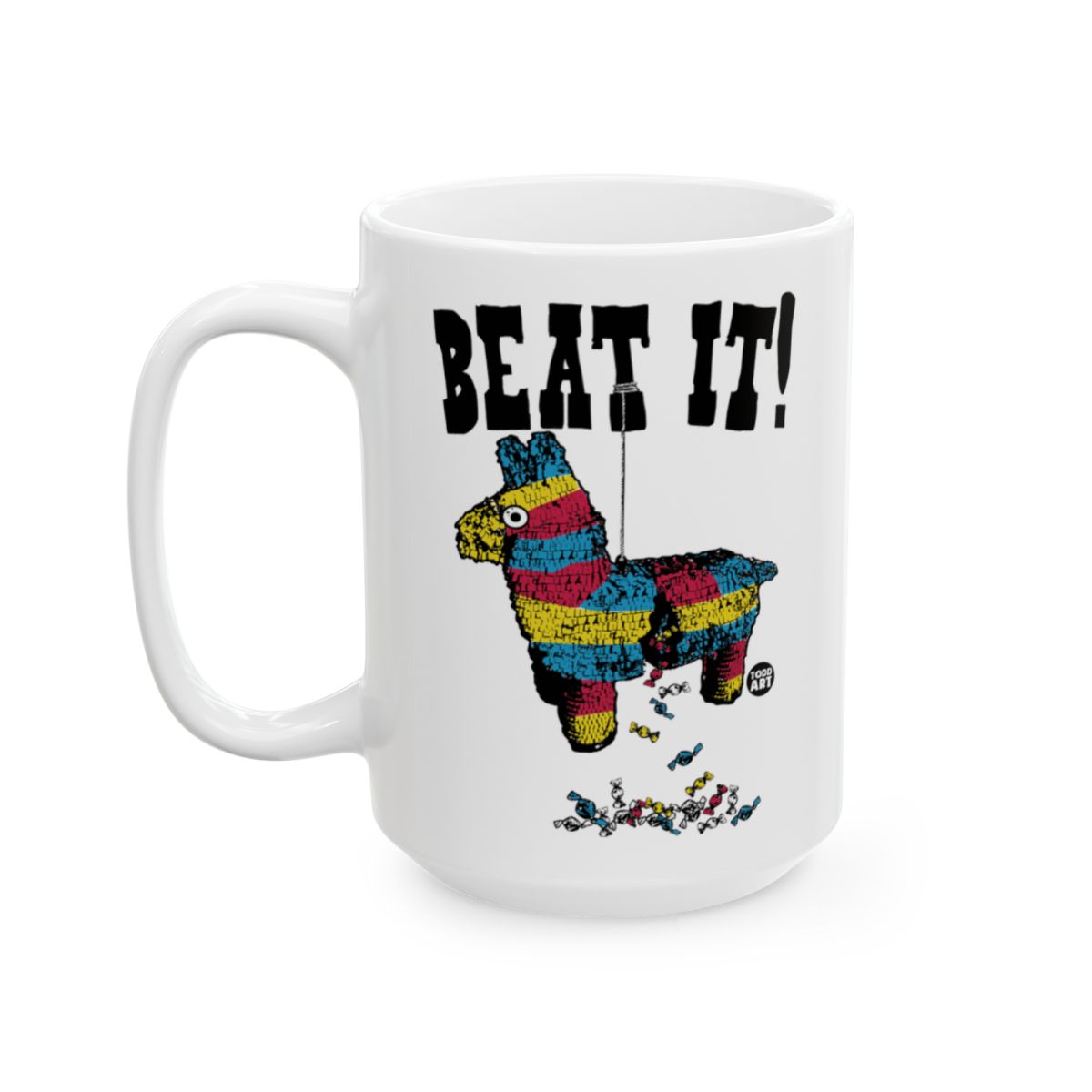 Beat It Colorful Piñata Inspired Mug