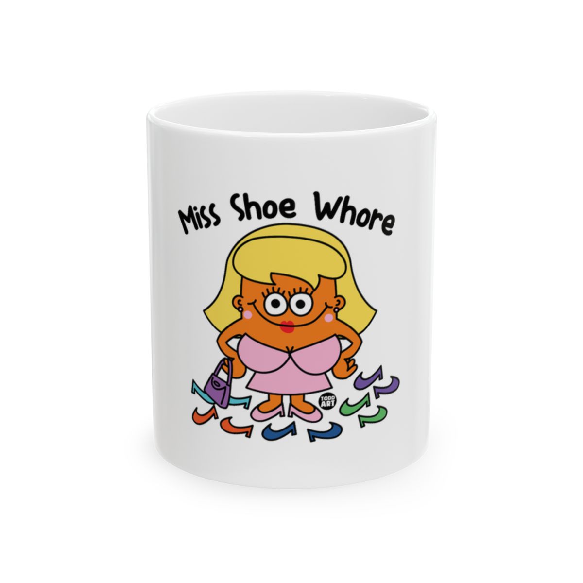 Miss Shoe Whore Cartoon Character Mug