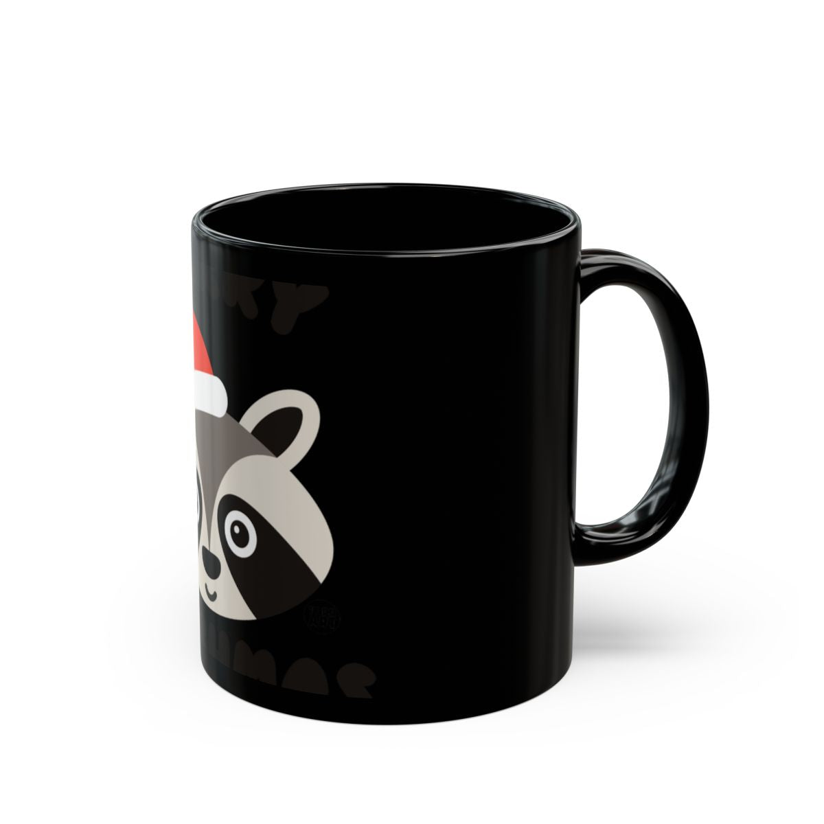Cute Festive Raccoon With Santa Hat Mug for Holidays
