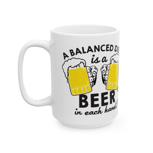 A Balanced Diet Is A Beer In Each Hand Mug