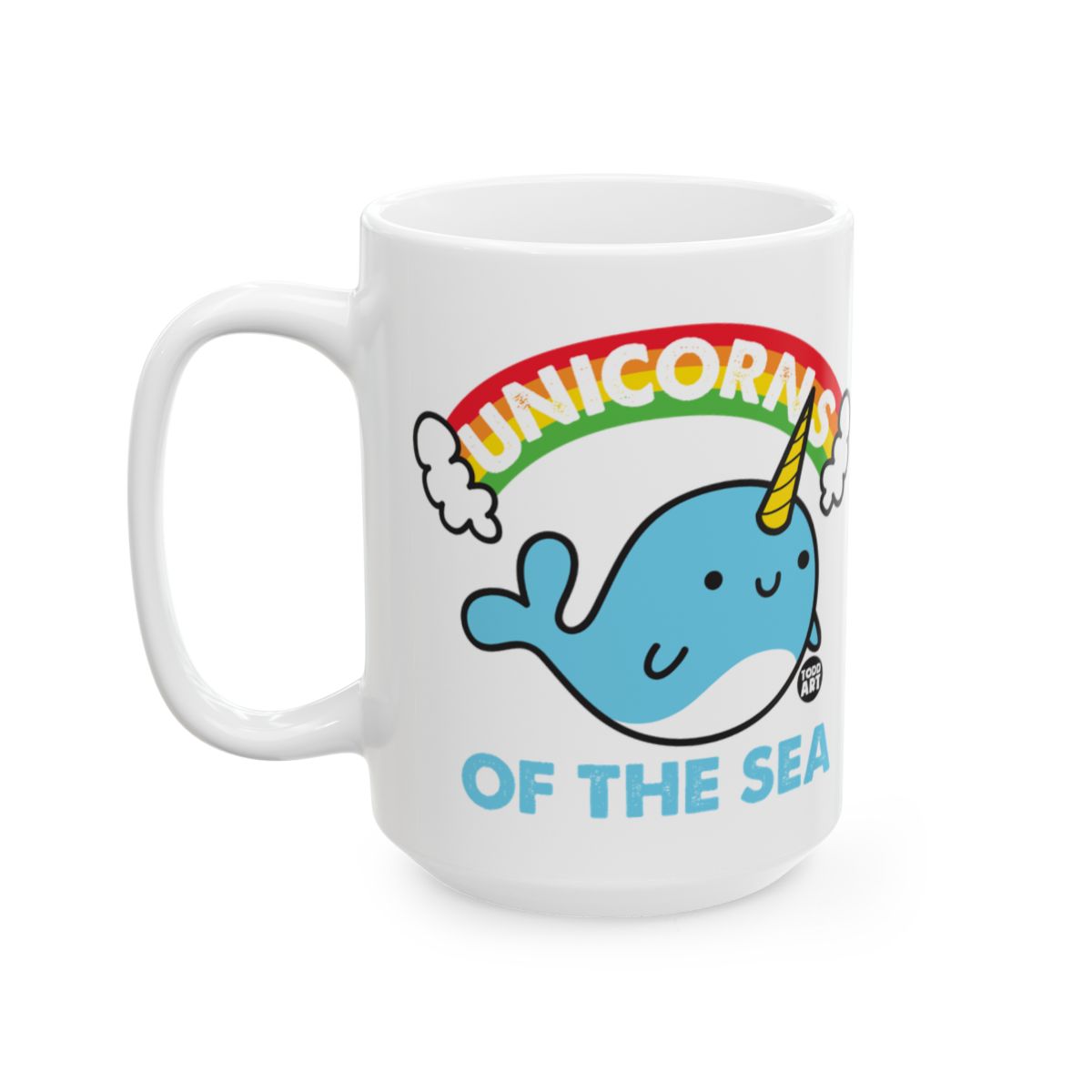 Cute Narwhal Unicorns of the Sea White Coffee Mug