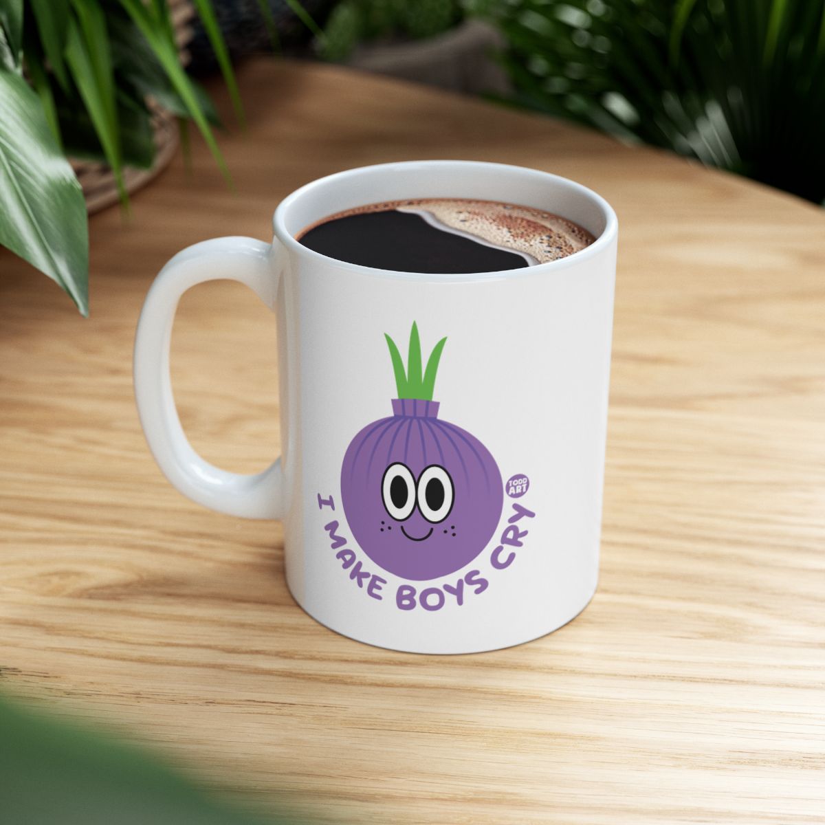 I Make Boys Cry Cute Onion Mug with Cartoon Design