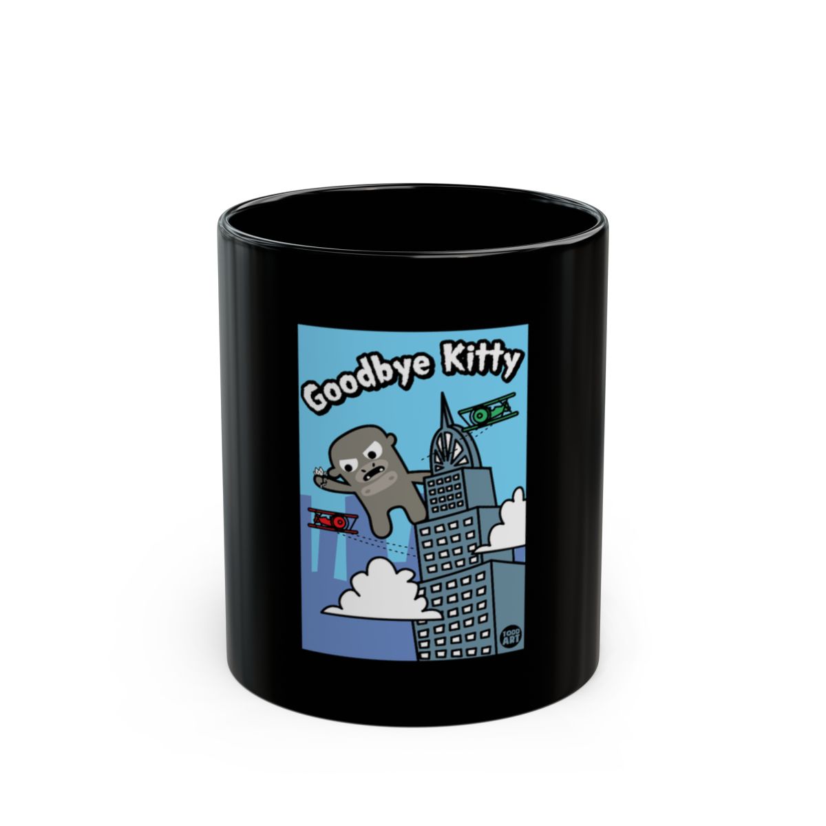 Goodbye Kitty Fun Black Mug Perfect Gift Product