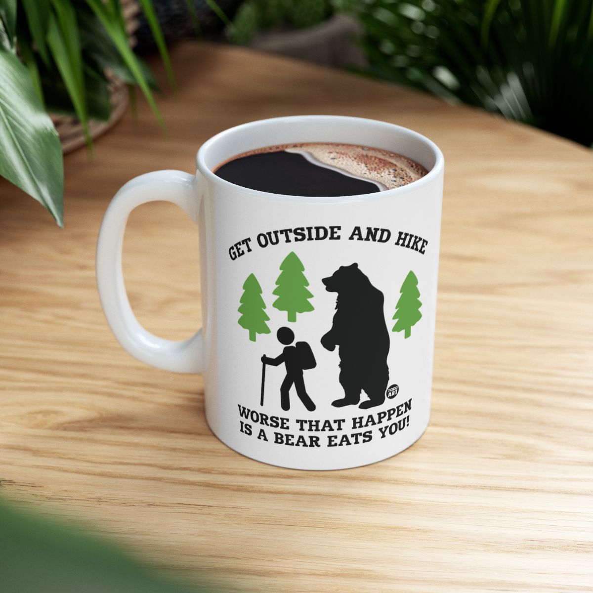 Get Outside and Hike Mug Funny Nature Hiking Gift