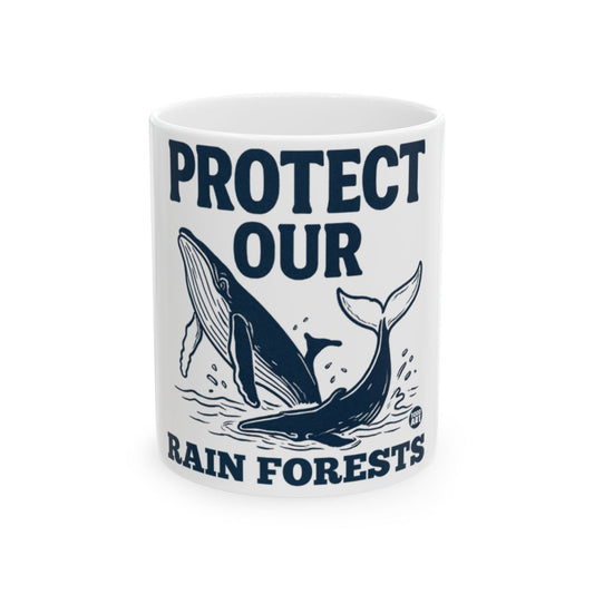 Protect Our Rain Forests Whale Conservation Mug