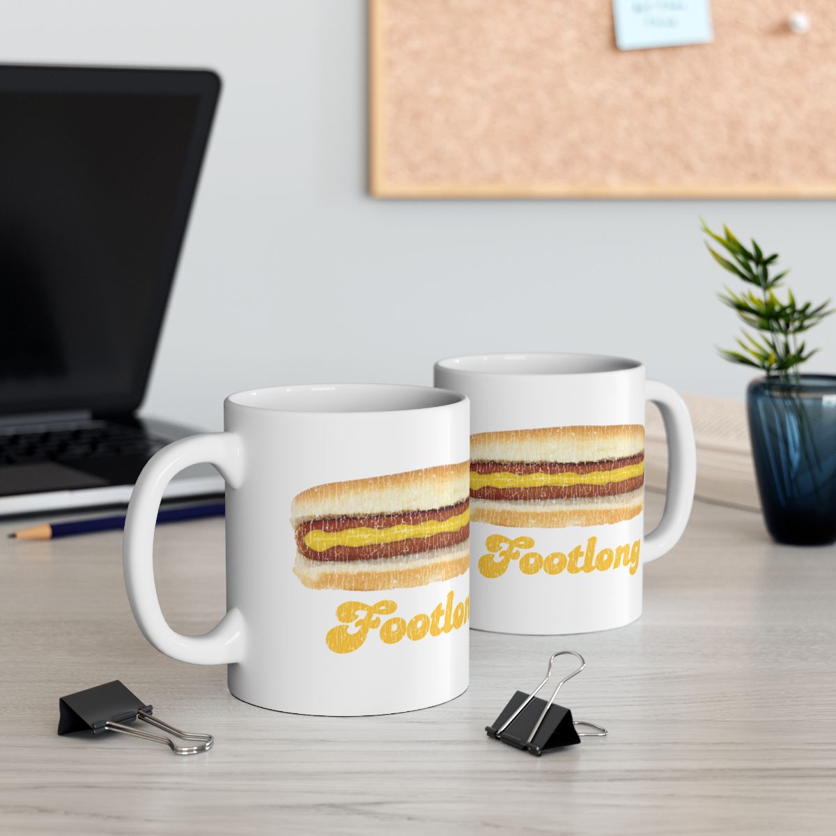 Footlong Hot Dog Design Ceramic Coffee Mug