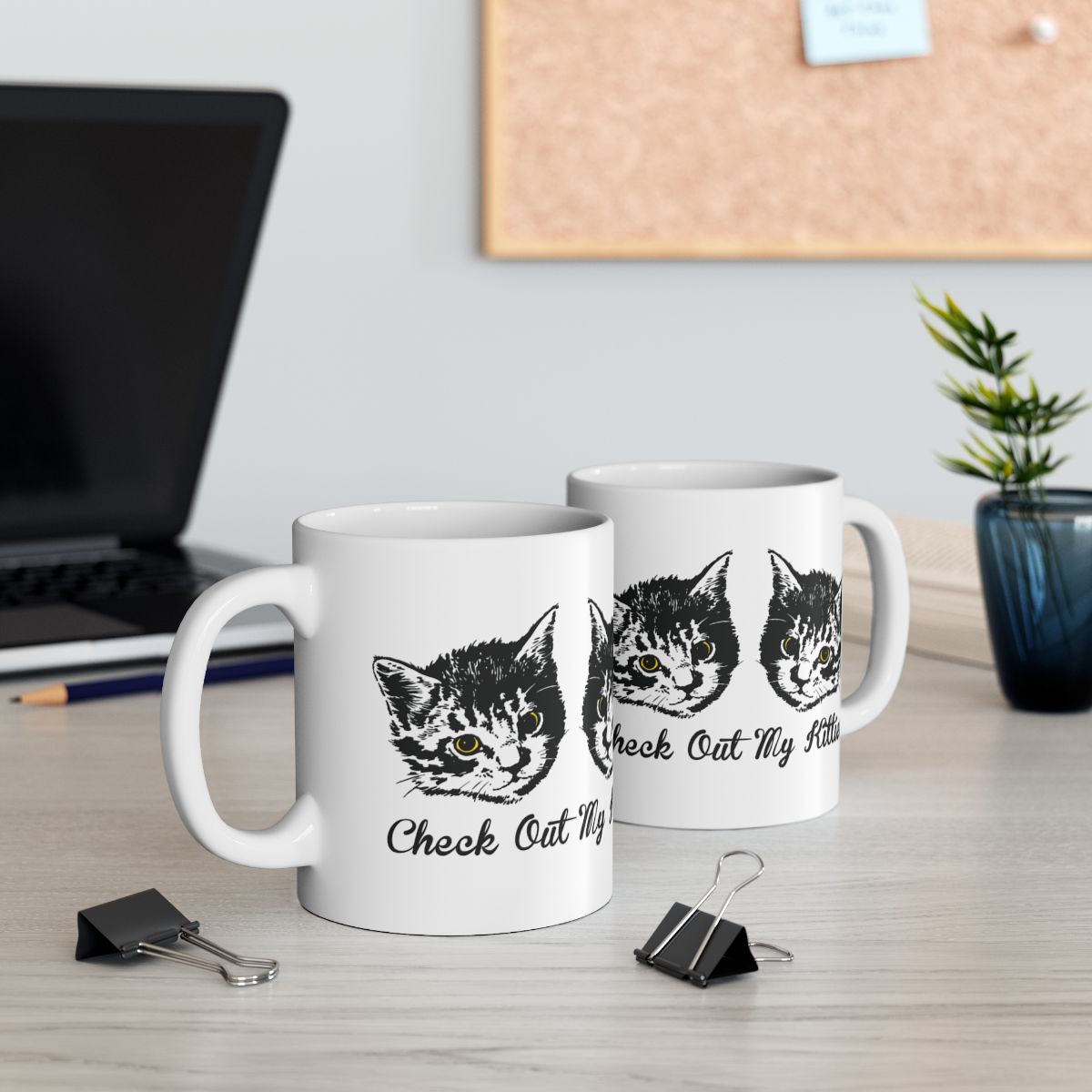 Check Out My Kitties Cute Cat Design Mug