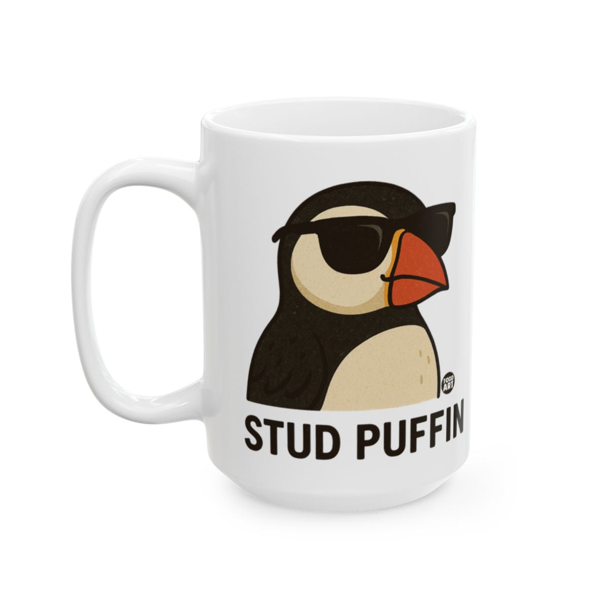 Stud Puffin Mug with Cool Sunglasses Design Mug