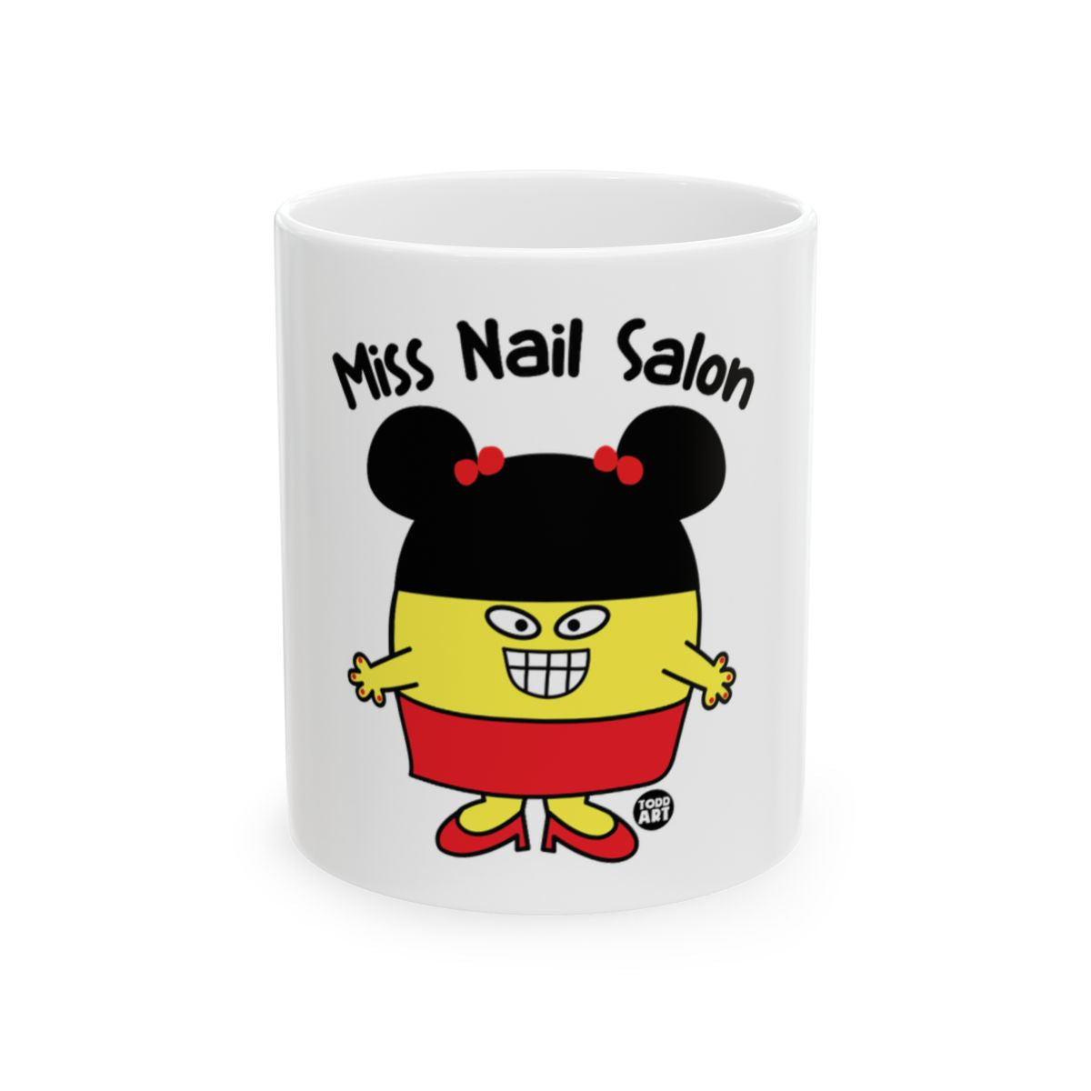 Miss Nail Salon Cartoon Character Art Mug