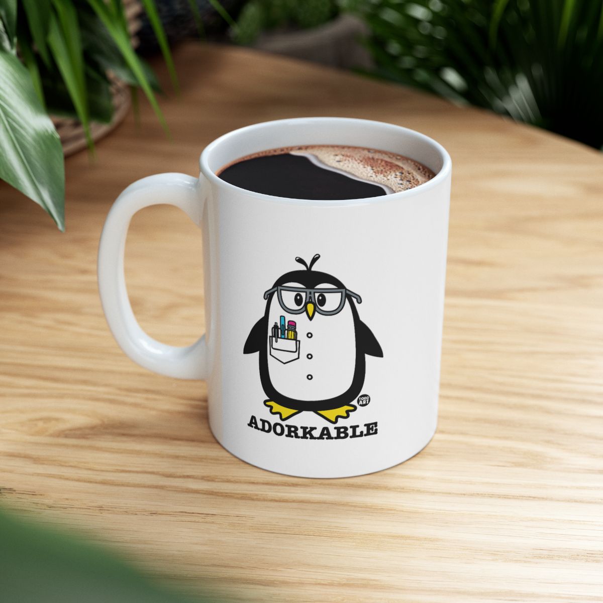 Adorkable Penguin Design with Glasses Mug Product