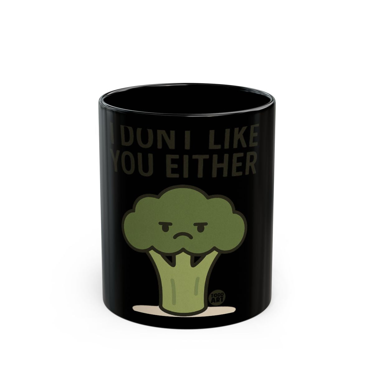 Funny Angry Broccoli Cartoon Statement Mug