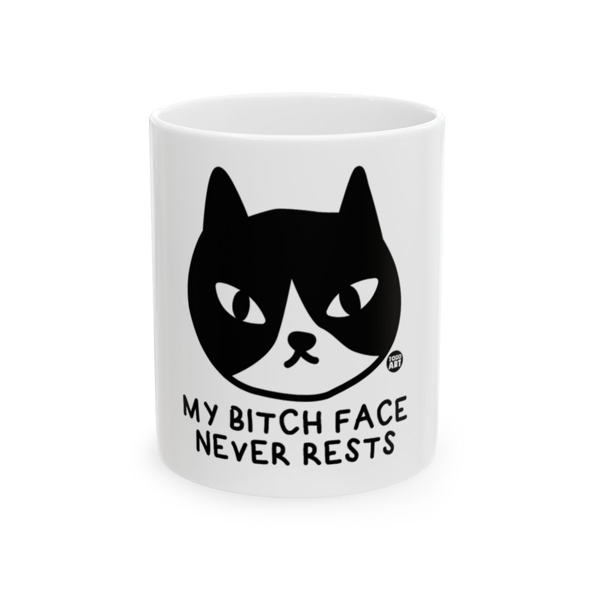 My Bitch Face Never Rests Cat Mug