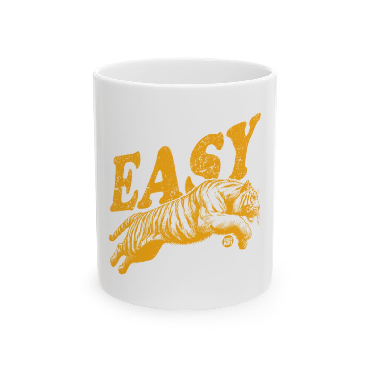 Leaping Tiger Design With Easy Text Mug