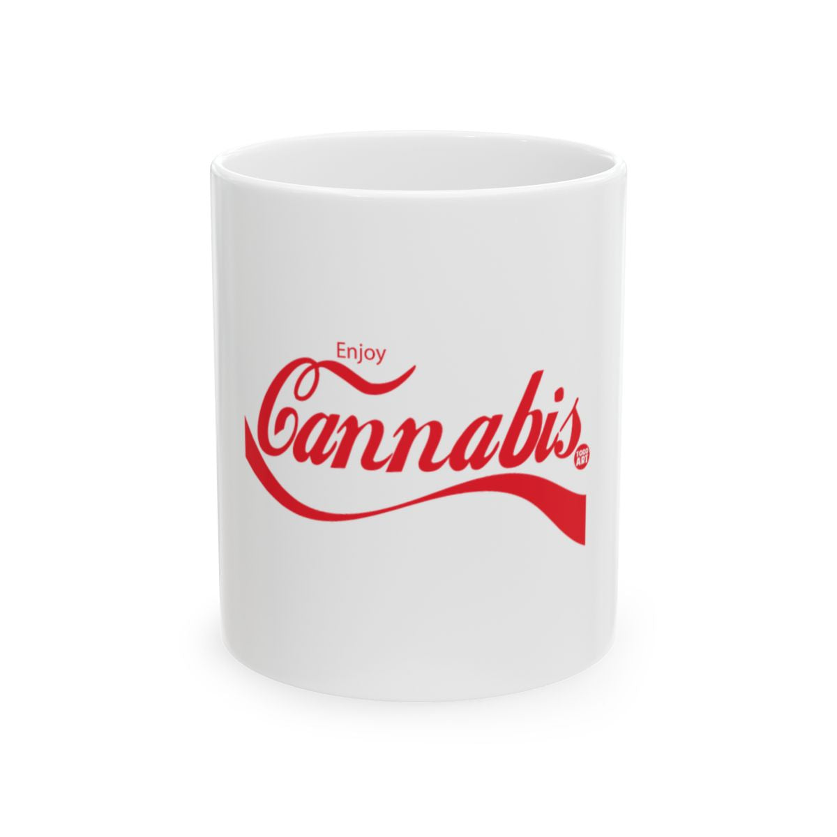 Enjoy Cannabis Red Retro Style Mug