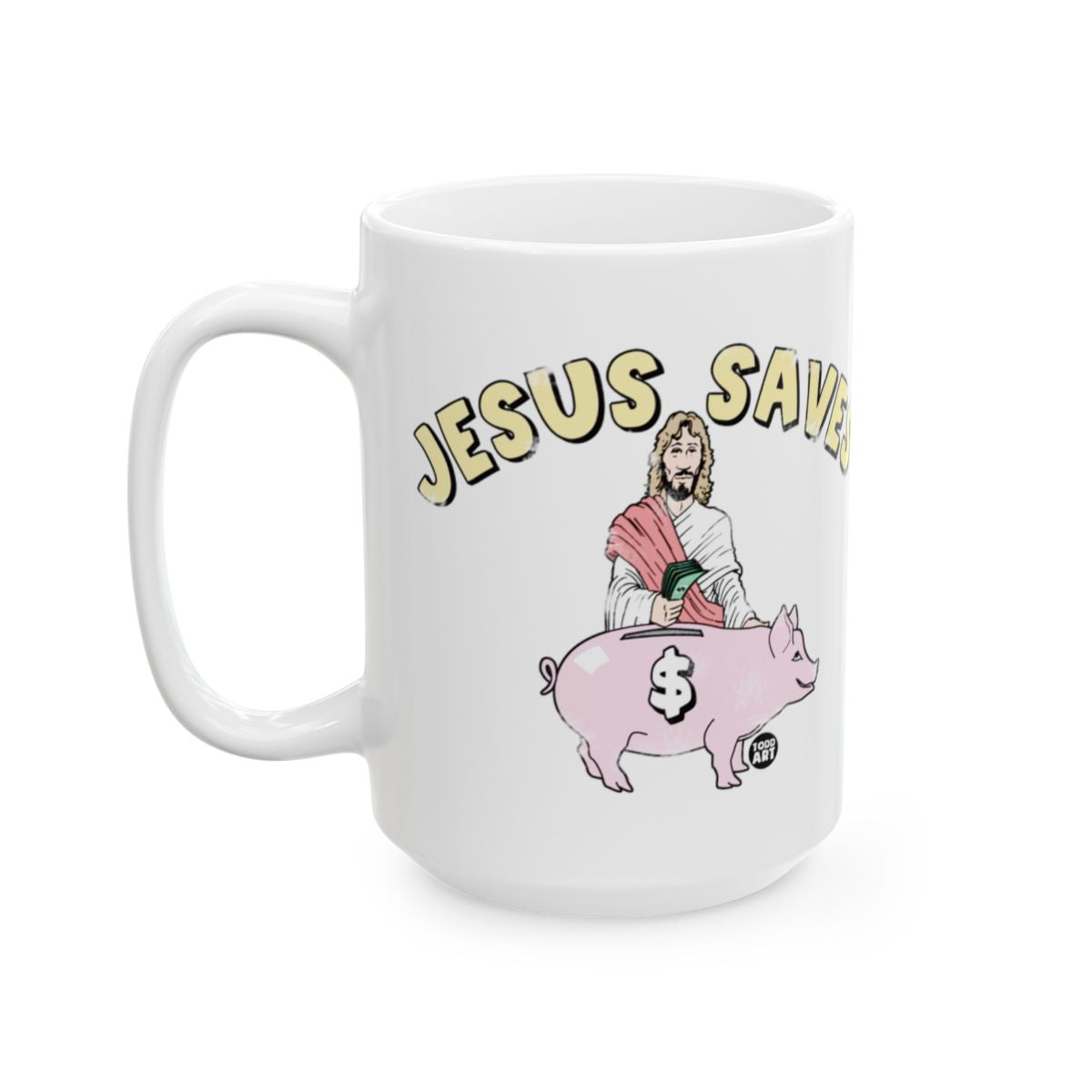 Jesus Saves Piggy Bank Design Mug