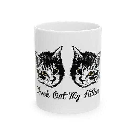 Check Out My Kitties Stylish Cat Design Mug