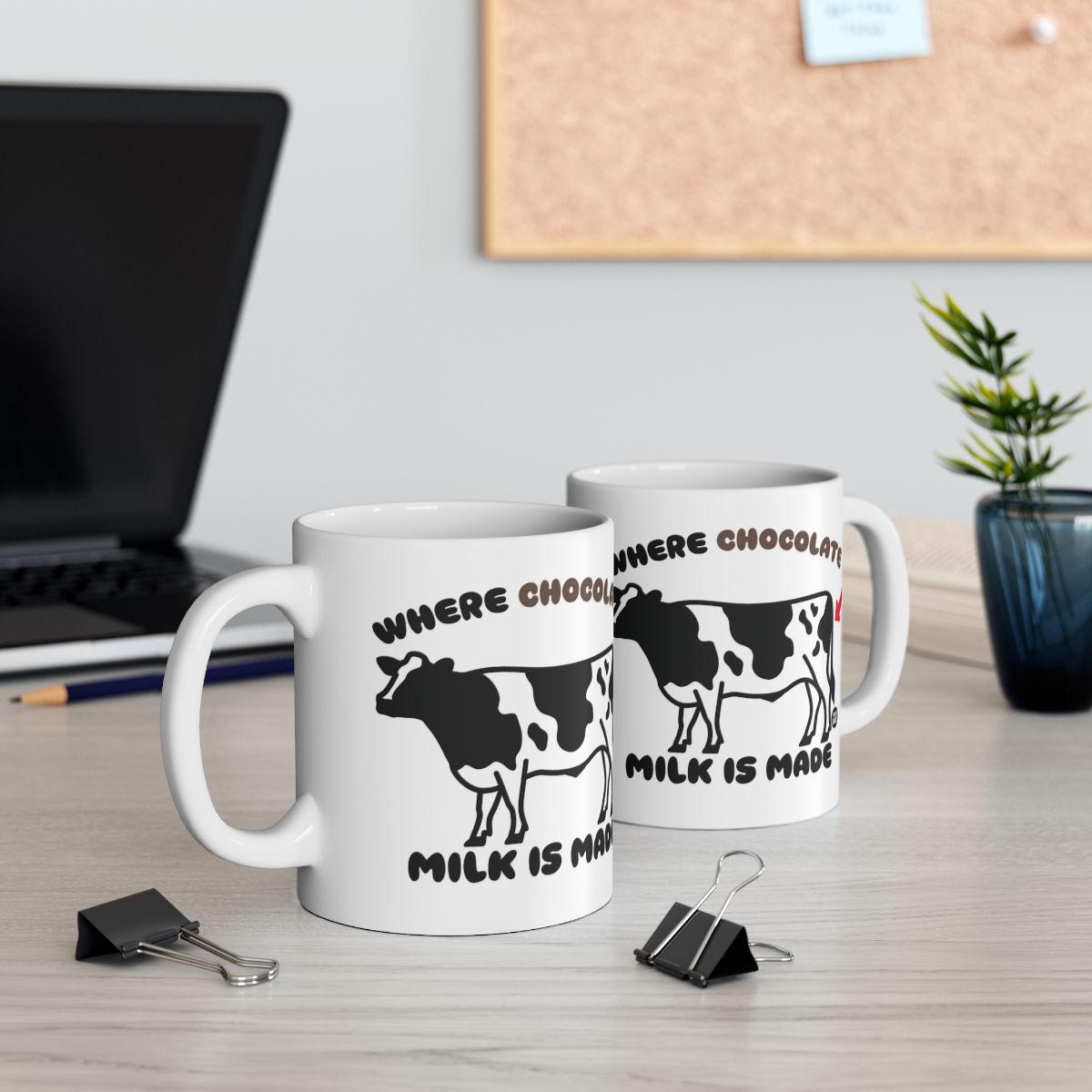 Where Chocolate Milk is Made Cow Illustration Mug