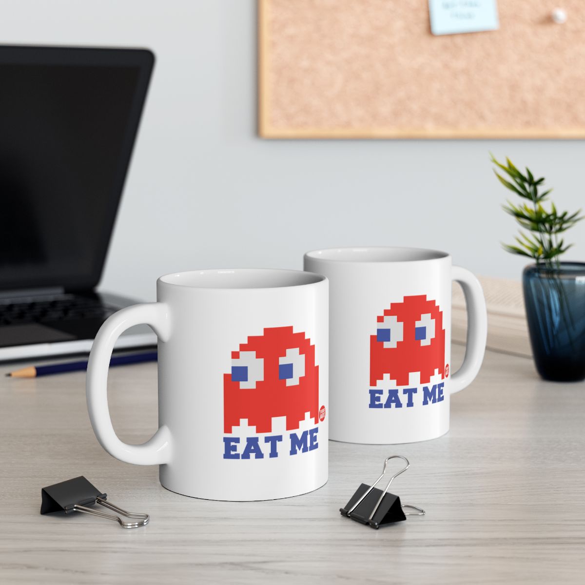 Retro Video Game Inspired Eat Me Mug for Coffee Lovers