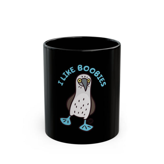 Fun Penguin I Like Boobies Graphic Design Mug