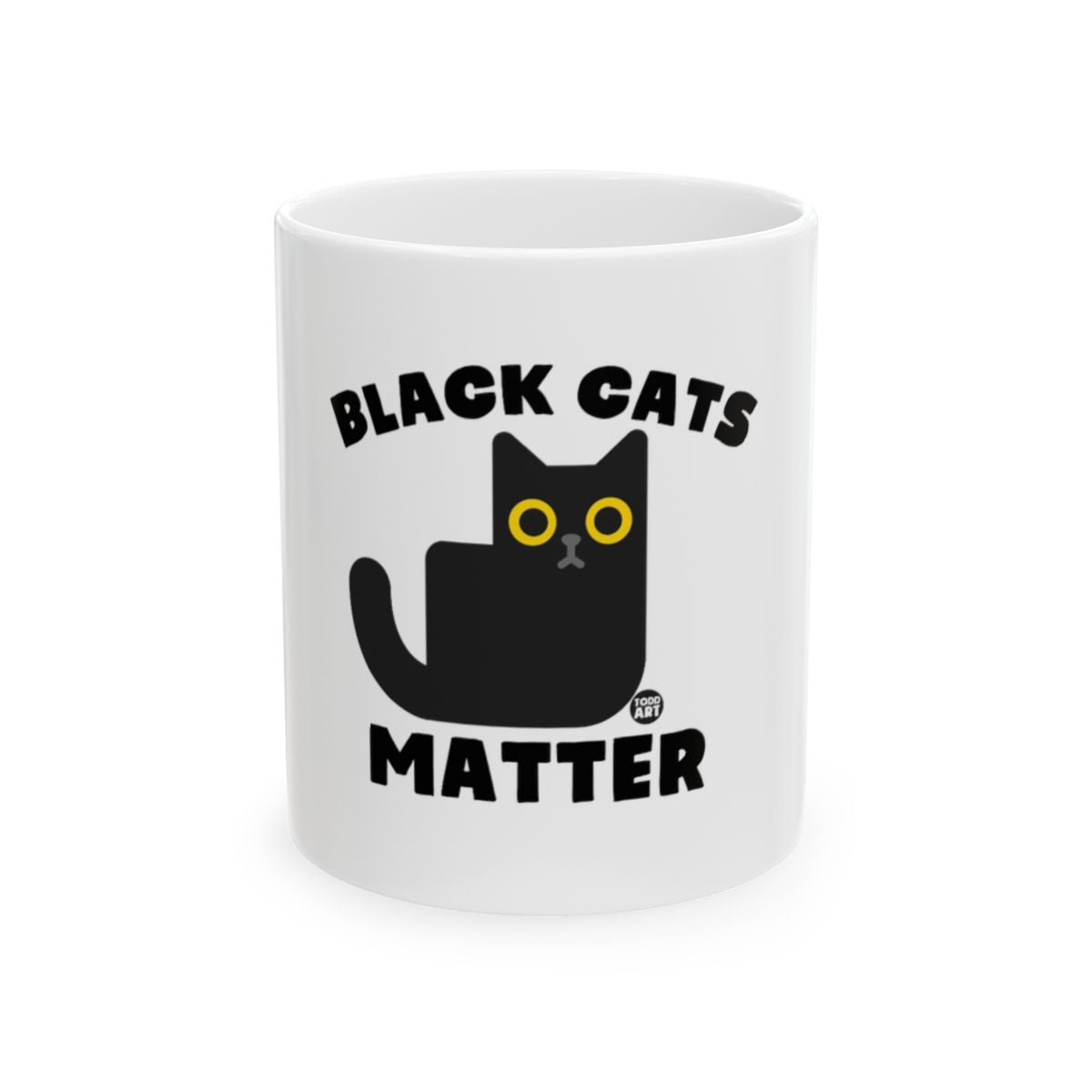 Black Cats Matter Black Cat Mug with Bold Design