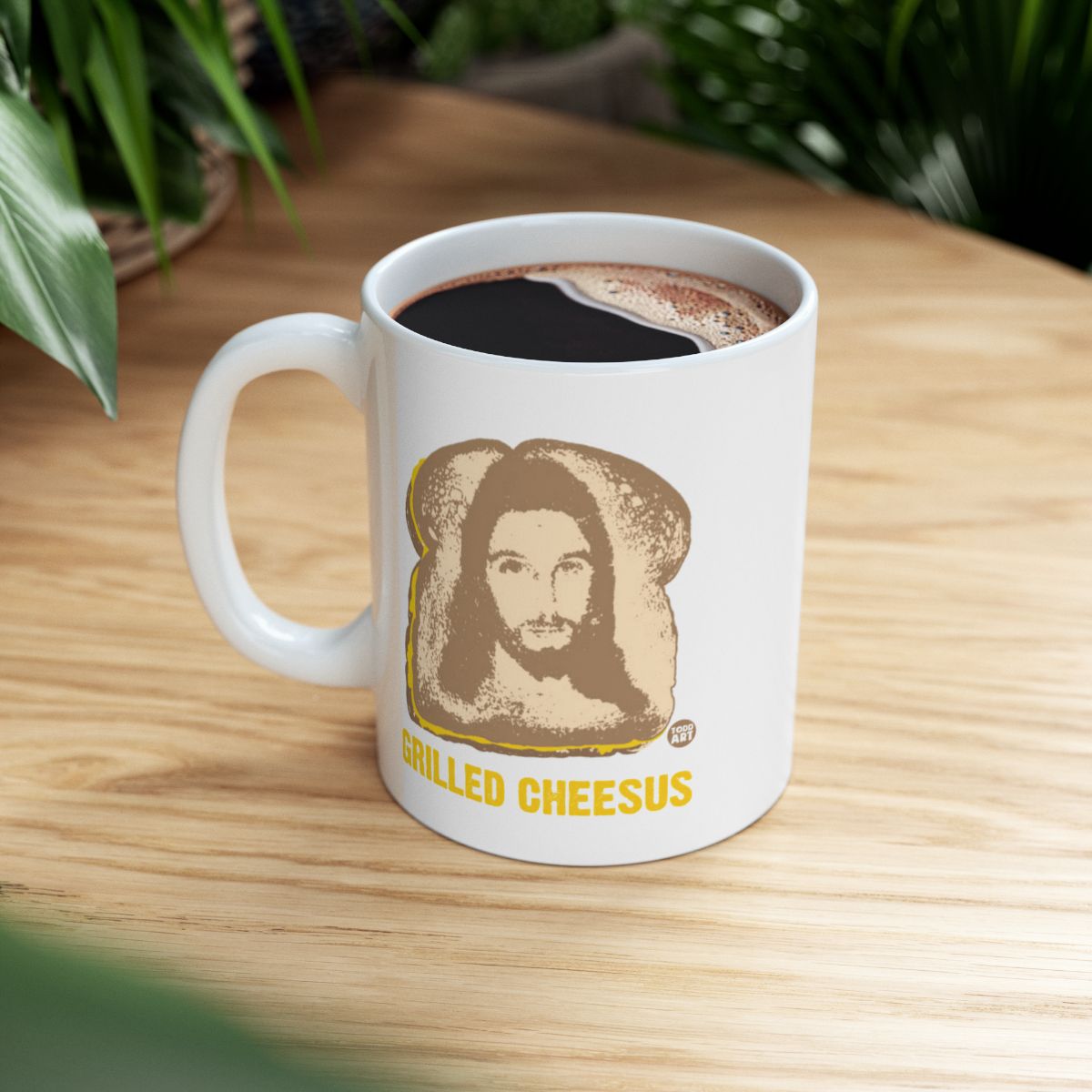 Grilled Cheesus Funny Coffee Mug with Unique Design