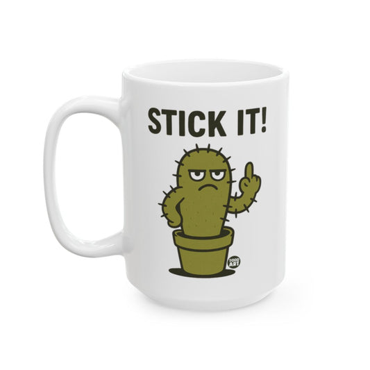 Stick It Cactus Art Mug with Attitude and Humor