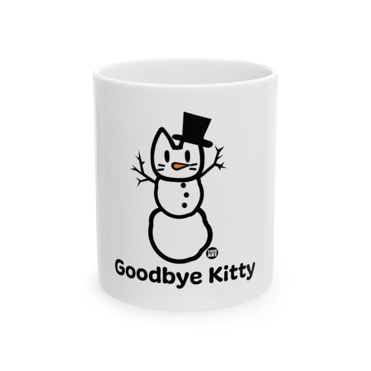 Goodbye Kitty Snowman Coffee Mug