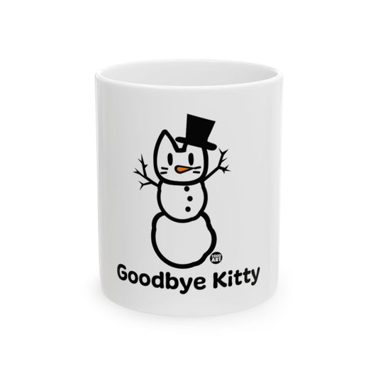 Goodbye Kitty Snowman Coffee Mug