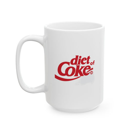 Retro Diet of Coke Design White Mug