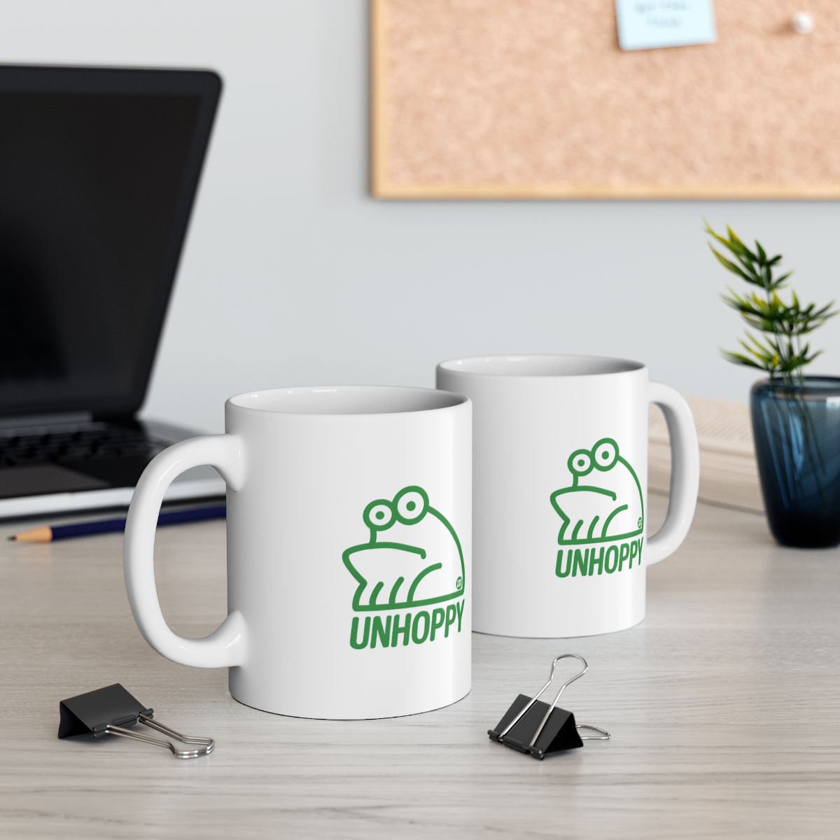 Green Frog Unhoppy Design Ceramic Coffee Mug