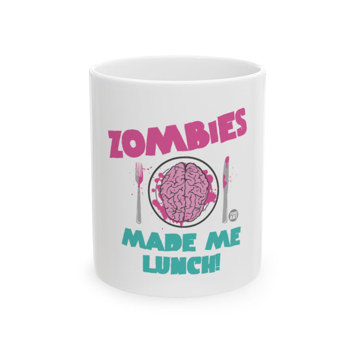 Zombies Made Me Lunch Graphic Coffee Mug
