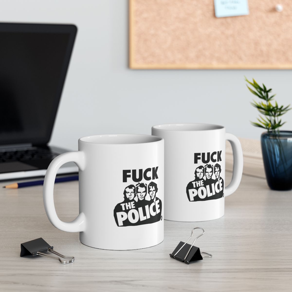 FUCK THE POLICE White Coffee Mug Product