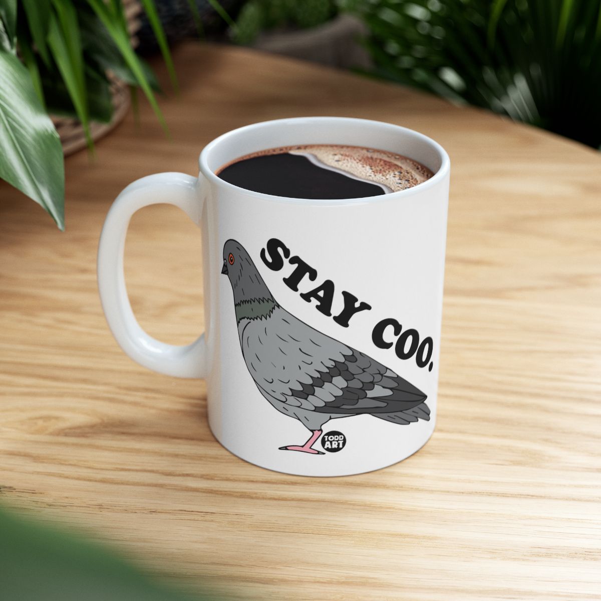Stay Coo Pigeon Mug Unique Coffee Cup Gift Idea