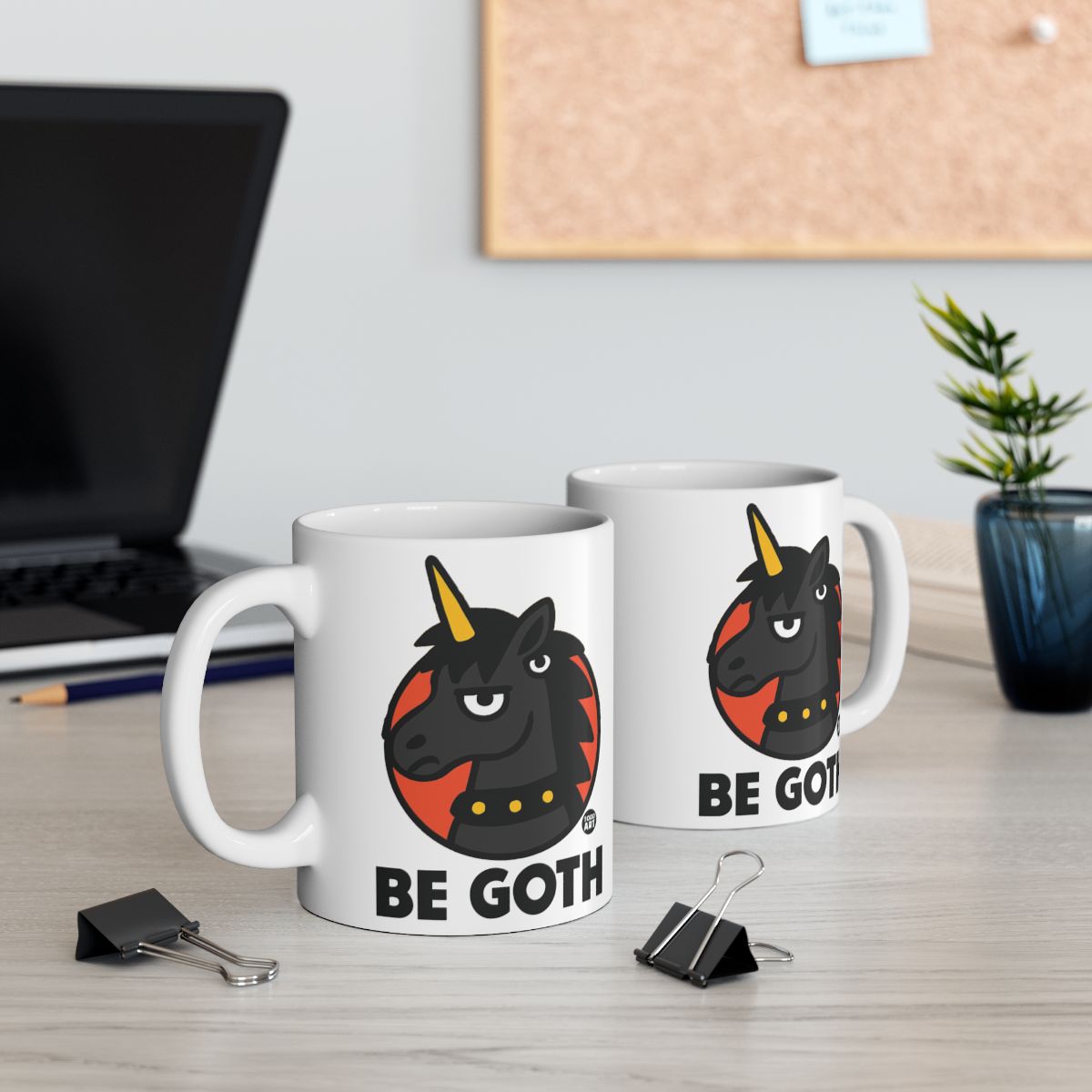 Be Goth Unicorn Black Horse Inspired Coffee Mug