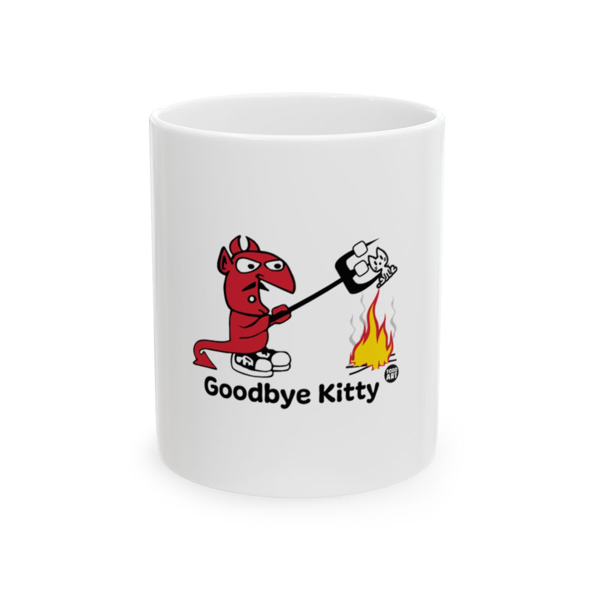 Goodbye Kitty Funny Coffee Mug with Unique Design