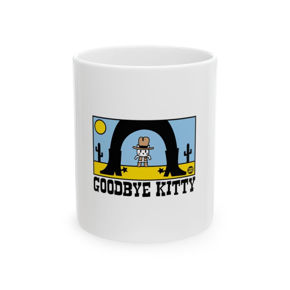 Goodbye Kitty Cowboy Design Mug