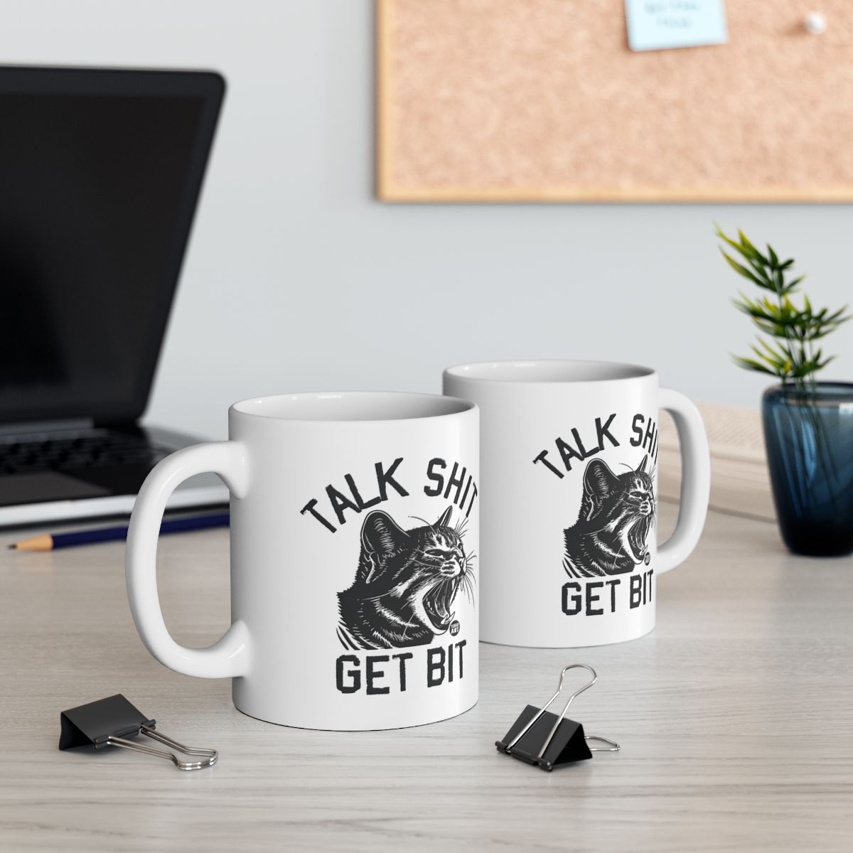 Talk Shit Get Bit Funny Cat Mug Ideal Gift Mug