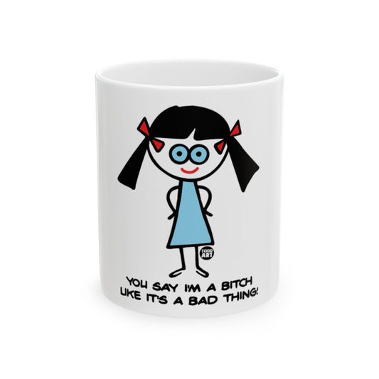 Funny Cartoon Character with Sassy Quote Mug