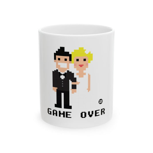 Game Over Pixel Art Wedding Mug Fun Drinkware