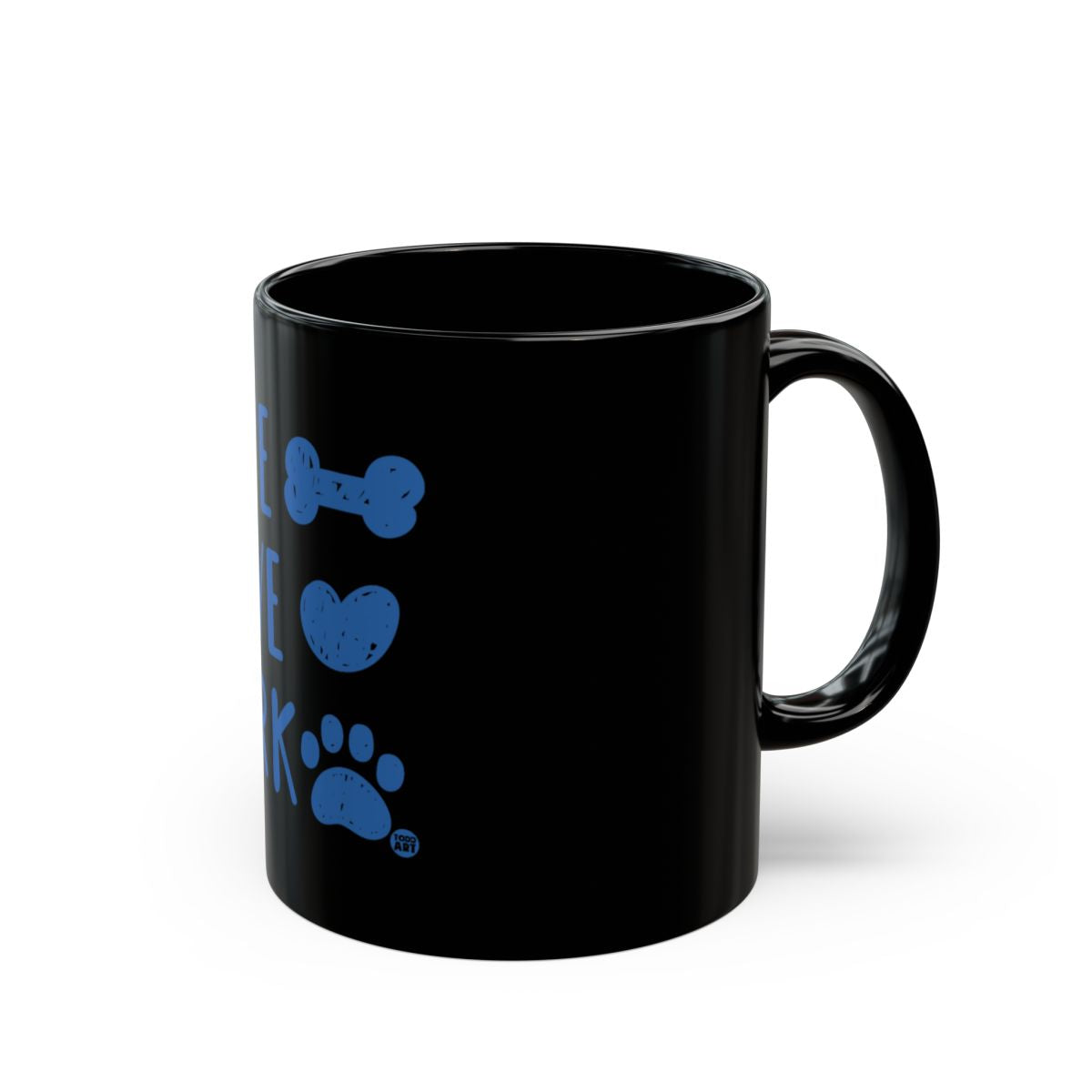 Blue and Black Dog Lover Graphic Mug