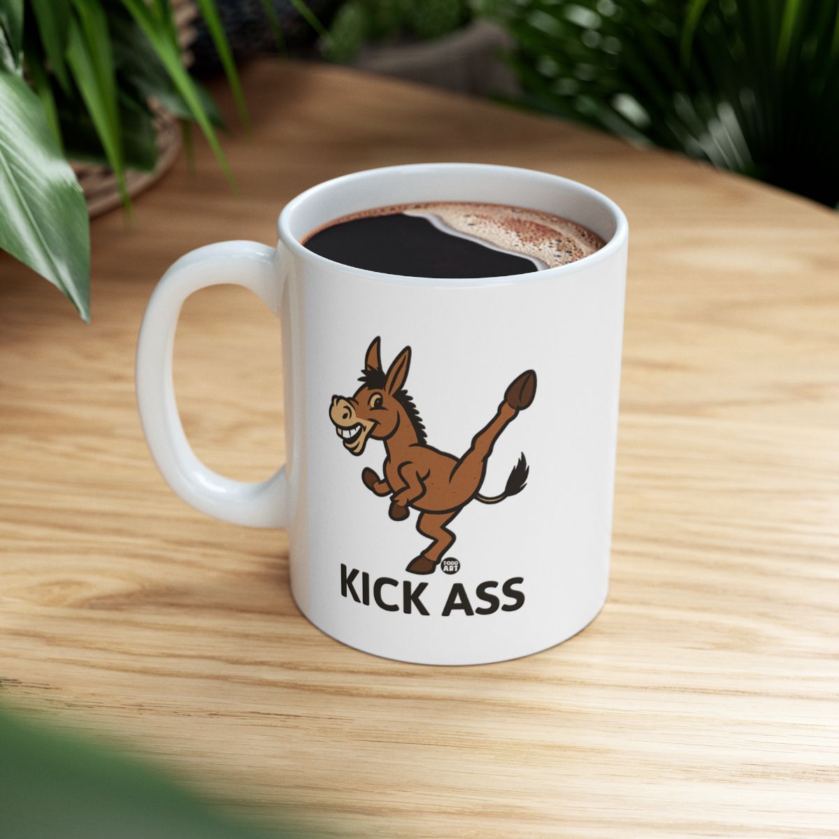 Kick Ass Funny Donkey Coffee Mug Adding Humor to Your Day