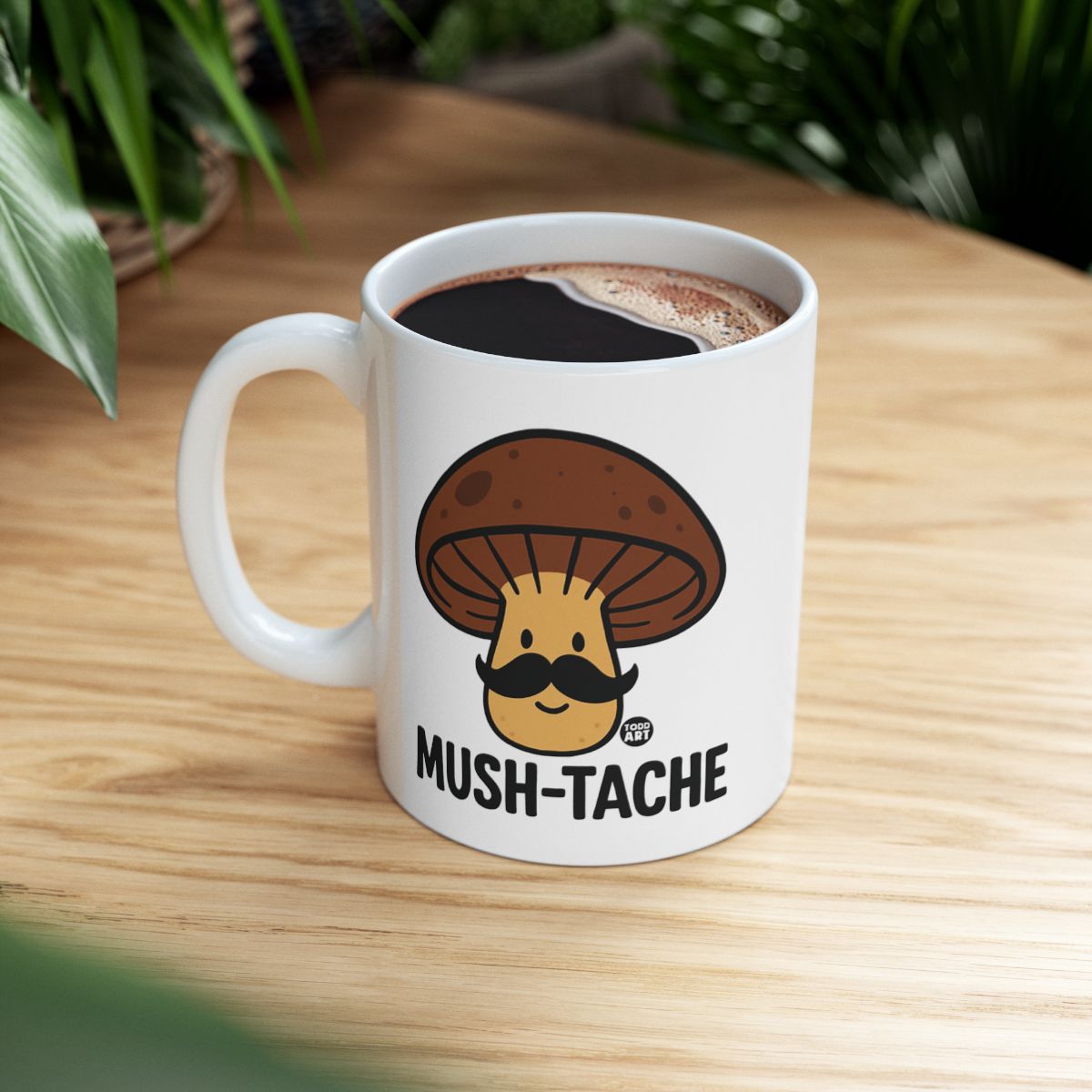 Mush-Tache Funny Mushroom Coffee Mug Unique Gift