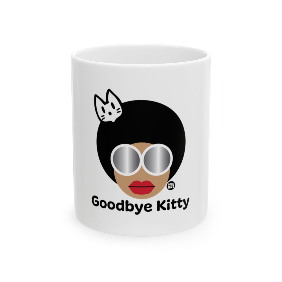 Goodbye Kitty Afro Design Coffee Mug