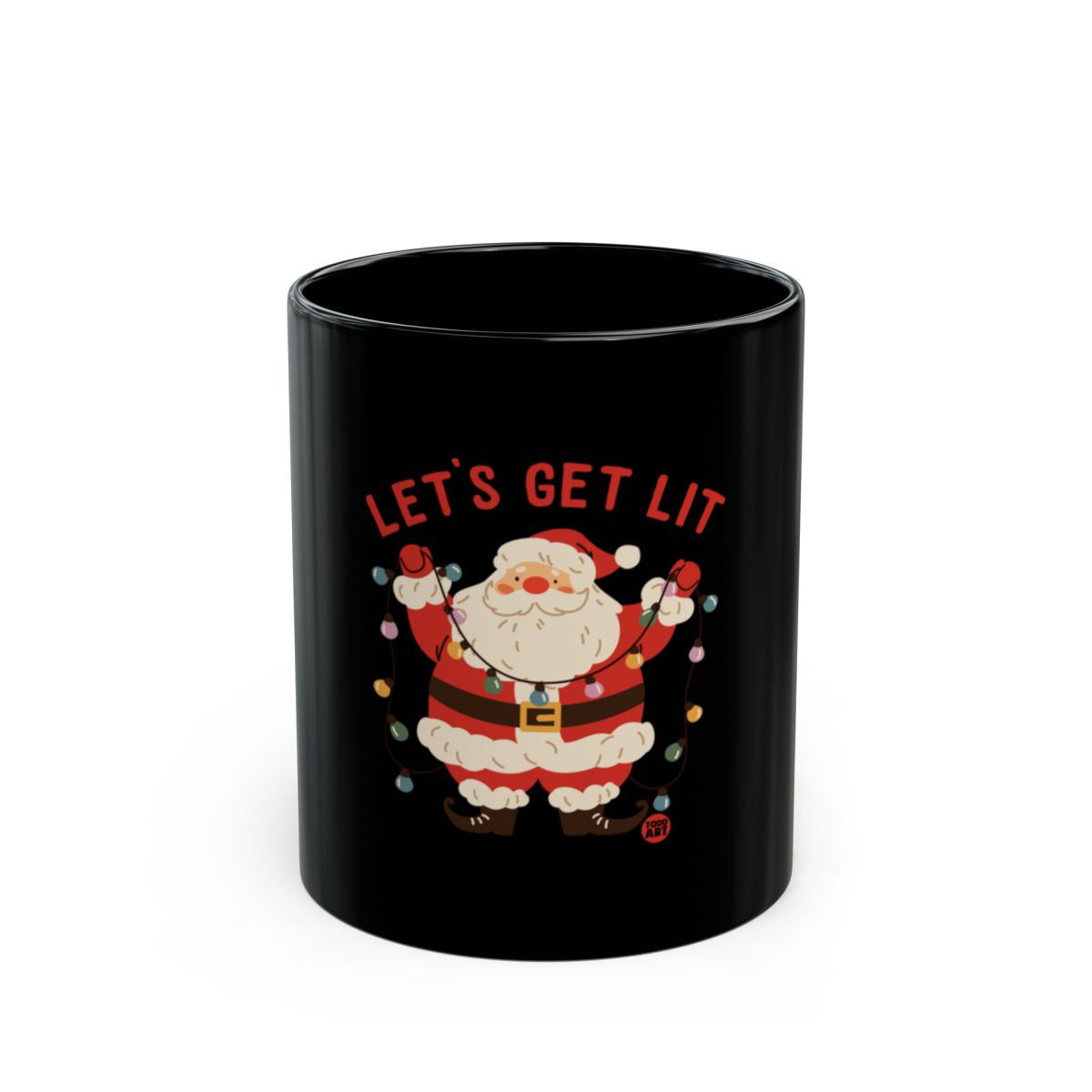 Let's Get Lit Santa Christmas Mug