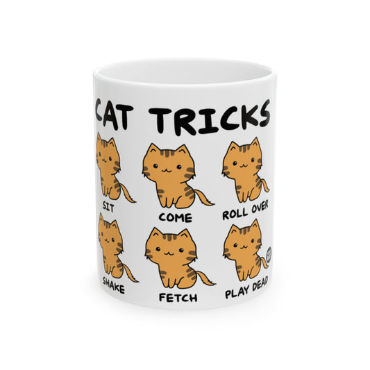 Cute Cat Tricks Illustrated Mug for Coffee Lovers