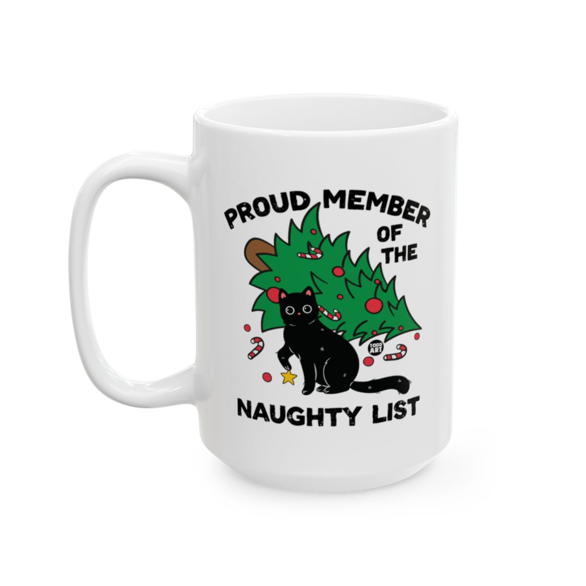 Proud Member of the Naughty List Cat Mug