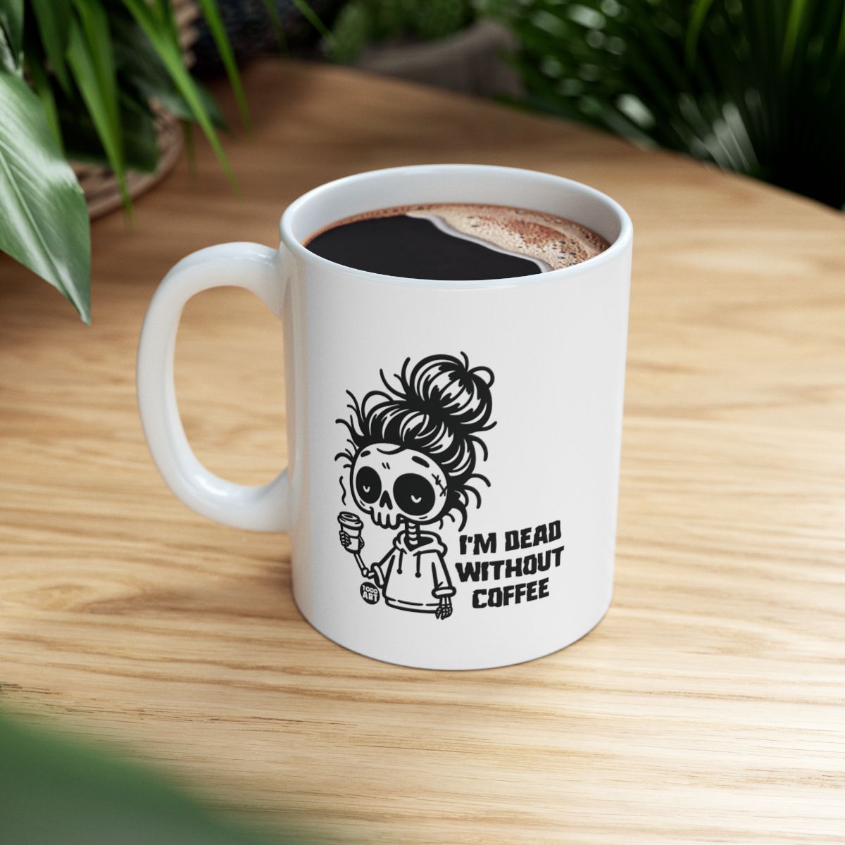 I'm Dead Without Coffee Adorable Skull Mug for Coffee Lovers